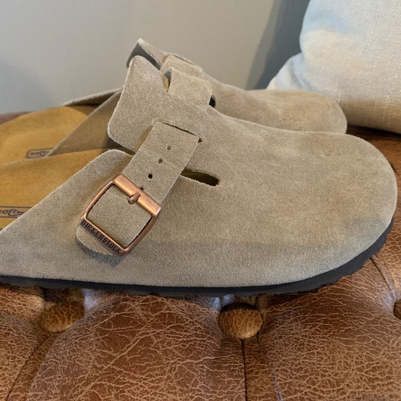 Birkenstock Boston Suede Taupe - Picture 3 of 5